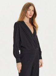 ARTIGLI Bluzka ACBL000526 Czarny Regular Fit. Czarne bluzki Artigli, bez wzorów, z syntetyku, bez kołnierzyka, bez ramiączek. Za 189.99 zł.