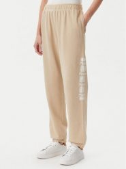 PINKO Spodnie dresowe Plumcake 104790 A2CV Beżowy Regular Fit. Brązowe spodnie dresowe Pinko, bez wzorów, z bawełny. Za 689.99 zł.