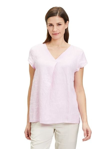 CARTOON Lniana bluzka w kolorze jasnoróżowym rozmiar: 34. Różowe bluzki Cartoon, bez wzorów, ze lnu, bez kołnierzyka, bez ramiączek. Za 52.42 zł.