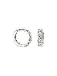 OR ÉCLAT Złote kolczyki-kreole z cyrkoniami rozmiar: onesize. Szare kolczyki Or Éclat, z cyrkonią, złote. Za 588.81 zł.