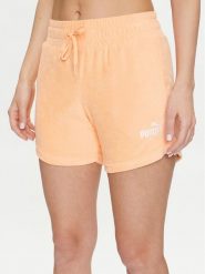 Puma Szorty sportowe Ess Elevated 677946 Pomarańczowy Regular Fit. Brązowe szorty sportowe Puma, bez wzorów, z bawełny. Za 109.99 zł.