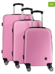 Canadian Peak 3-częściowy zestaw "Solomuneak" w kolorze jasnoróżowym rozmiar: onesize. Różowe walizki Canadian Peak. Za 404.99 zł.