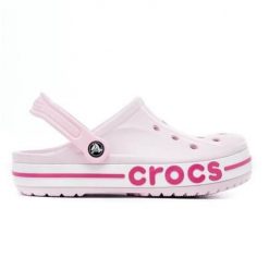 Buty do chodzenia damskie Crocs Bayaband Clog. Czerwone buty treningowe Crocs, bez wzorów, z materiału, bez zapięcia, trekkingowe. Za 219.00 zł.