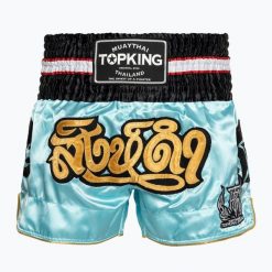 Spodenki treningowe Top King Kickboxing. Niebieskie szorty sportowe TOP KING, bez wzorów. Za 219.99 zł.