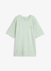 T-shirt oversize z czystej bawełny organicznej. Białe t-shirty bonprix, bez wzorów, z bawełny, bez kołnierzyka, bez ramiączek. Za 79.99 zł.