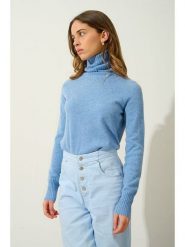 AUTHENTIC CASHMERE Kaszmirowy golf "Cassy" w kolorze błękitnym rozmiar: M. Niebieskie swetry AUTHENTIC CASHMERE, m, bez wzorów, z kaszmiru, bez ramiączek. Za 408.95 zł.