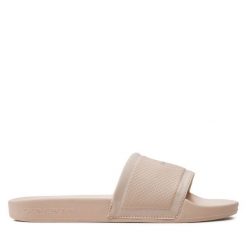 Klapki Calvin Klein. Czerwone klapki Calvin Klein, bez wzorów, bez obcasa, bez zapięcia. Za 199.99 zł.
