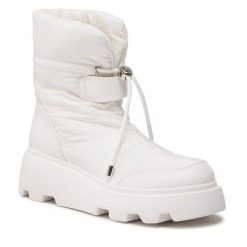 Botki DeeZee. Białe botki DeeZee, bez wzorów, bez obcasa, na płaskiej podeszwie, bez zapięcia. Za 149.99 zł.