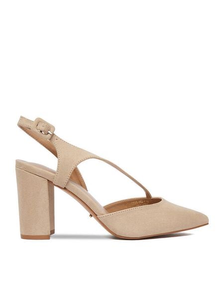 DeeZee Czółenka CEO-CD25-052-1 Beżowy. Brązowe czółenka DeeZee, bez wzorów, z materiału, bez obcasa, bez zapięcia. Za 139.99 zł.