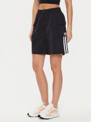 Adidas Szorty sportowe adicolor JH1077 Czarny Loose Fit. Czarne szorty sportowe adidas, bez wzorów, z syntetyku. Za 149.99 zł.