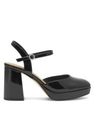 JENNY Sandały SORELLA WYL04042-1 Czarny. Czarne sandały Jenny, bez wzorów, ze skóry, bez obcasa, na słupku, bez zapięcia. Za 139.99 zł.