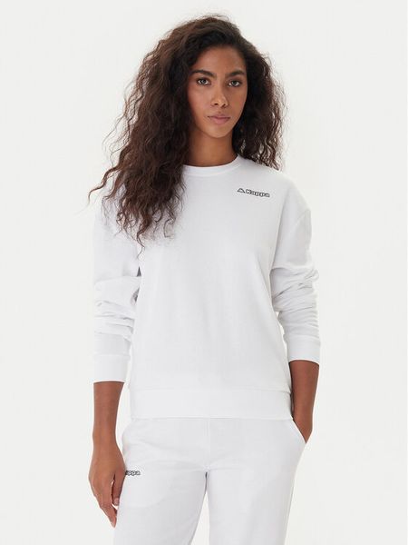 Kappa Bluza Logo Fekka 371M5EW Biały Regular Fit. Białe bluzy Kappa, l, bez wzorów, z bawełny, bez kaptura. Za 119.99 zł.