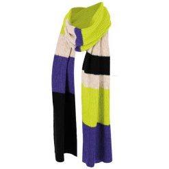 Szalik damski Fashion Stripes. Brązowe szaliki i kominy HEAT KEEPER, na zimę, bez wzorów, z materiału. Za 164.54 zł.