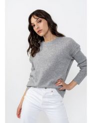 AUTHENTIC CASHMERE Kaszmirowy sweter "Daria" w kolorze szarym rozmiar: XL. Szare swetry AUTHENTIC CASHMERE, xl, bez wzorów, z kaszmiru, bez ramiączek. Za 351.59 zł.