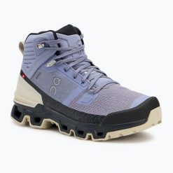 Buty turystyczne damskie On Cloudrock Waterproof. Fioletowe buty trekkingowe On, przed kolano, bez zapięcia. Za 974.30 zł.