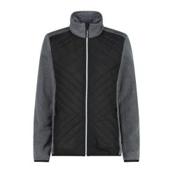 Damski polar hybrydowy CMP. Czarne bluzy z polaru CMP, bez wzorów, z polaru, trekkingowe. Za 347.00 zł.