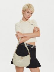 PINKO Torebka Half Moon Mini Fl AI 24-25 PLTT 102790 A1YB Kremowy. Białe torebki klasyczne Pinko, bez wzorów, ze skóry, bez dodatków. Za 1,028.99 zł.