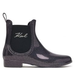 Kalosze KARL LAGERFELD. Fioletowe kalosze KARL LAGERFELD, bez wzorów, bez zapięcia. Za 439.99 zł.