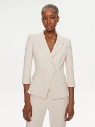Elisabetta Franchi Marynarka GI-T61-41E2-V580 Écru Slim Fit. Marynarki i żakiety Elisabetta Franchi, bez wzorów, z syntetyku, bez ramiączek. Za 2,209.00 zł.