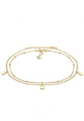 Elli Damska bransoletka na kostkę płytka duo zestaw kula ze srebra 925 Sterling Silver Bransoletki na nogę 1 ct Damski. Szare bransoletki Elli, srebrne. Za 293.99 zł.