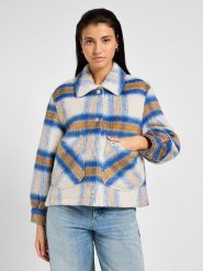 Lee Kurtka koszulowa w kolorze kremowo-niebiesko-musztardowym rozmiar: XS. Brązowe kurtki Lee, xs, bez wzorów, z wełny, bez kaptura. Za 295.99 zł.