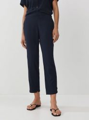 Someday Spodnie w kolorze granatowym rozmiar: 34. Niebieskie spodnie materiałowe someday., bez wzorów, z materiału, z podwyższonym stanem. Za 162.49 zł.