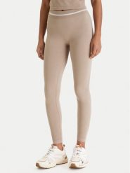 Guess Legginsy V6RB05 Z4692 Beżowy Slim Fit. Brązowe legginsy Guess, z aplikacjami, z syntetyku. Za 269.99 zł.