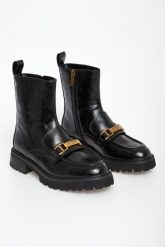 Botki damskie TWINSET. Botki Twinset Milano, bez wzorów, bez obcasa, bez zapięcia. W wyprzedaży za 659.40 zł.