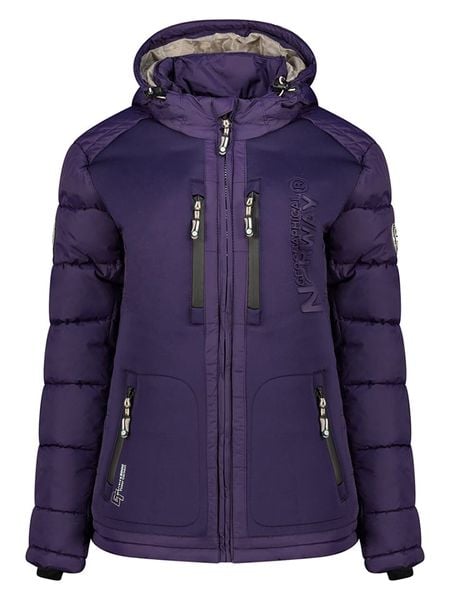 Geographical Norway Kurtka zimowa "Beachwood" w kolorze fioletowym rozmiar: S. Różowe kurtki Geographical Norway, na zimę, s, z aplikacjami, z puchu, bez kaptura. Za 340.18 zł.