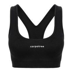 Biustonosz treningowy Carpatree Blaze Seamless sepia black. Czarne biustonosze Carpatree, bez wzorów. Za 119.99 zł.