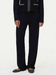 Vero Moda Spodnie dzianinowe Gold 10337637 Czarny Loose Fit. Czarne spodnie materiałowe Vero Moda, bez wzorów, z dzianiny. Za 219.99 zł.