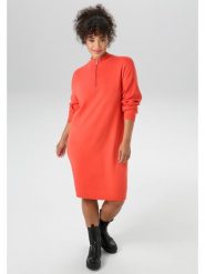 Aniston Sukienka w kolorze czerwonym rozmiar: 46. Czerwone sukienki Aniston, na co dzień, bez wzorów, bez kołnierzyka, bez ramiączek, midi, proste. Za 65.54 zł.