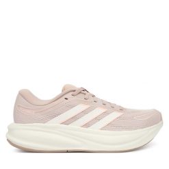 Buty do biegania adidas. Czerwone buty do biegania adidas, bez wzorów, bez zapięcia, do biegania. Za 299.99 zł.