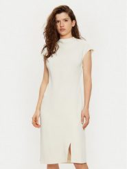 Calvin Klein Sukienka codzienna Heavy Crepe Ss Bodycon Dress K20K208091 Biały Slim Fit. Białe sukienki Calvin Klein, na co dzień, bez wzorów, z syntetyku, bez kołnierzyka, bez ramiączek, bodycon. Za 579.99 zł.
