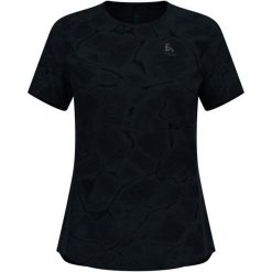 Koszulka damska do biegania ODLO Zeroweight Engineered Chill-Tec. Czarne t-shirty sportowe ODLO, xs, bez wzorów, bez ramiączek, do biegania. Za 299.99 zł.