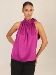 APART Bluzka w kolorze fioletowym rozmiar: 38. Różowe bluzki Apart, bez wzorów, bez kołnierzyka, bez ramiączek. Za 161.34 zł.