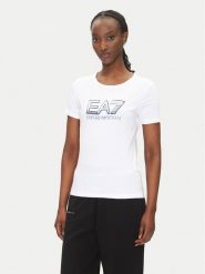 EA7 Emporio Armani T-Shirt 7W000183 AF10373 U0002 Biały Regular Fit. Białe t-shirty EA7 Emporio Armani, xxl, bez wzorów, z bawełny, bez kołnierzyka, bez ramiączek. Za 289.99 zł.