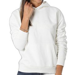 Damska bluza z kapturem Fila Bischkek. Białe bluzy Fila, s, bez wzorów, z bawełny, bez ramiączek, z kapturem. Za 292.00 zł.
