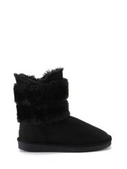 Blackfield Botki zimowe "Erie" w kolorze czarnym rozmiar: 40. Czarne botki Blackfield, bez wzorów, z materiału, z okrągłym noskiem, bez obcasa, bez zapięcia. Za 130.81 zł.