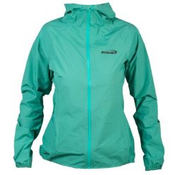 Kurtka sportowa damska Stormshell FZ V2 W Jacket. Zielone kurtki do biegania Inov-8, xs, bez wzorów, z materiału, z kapturem, do biegania. Za 569.99 zł.