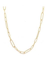 MOODE Naszyjnik "Perrine" - dł. 42 cm rozmiar: onesize. Żółte naszyjniki MOODE, z materiału, ze stali. Za 52.99 zł.