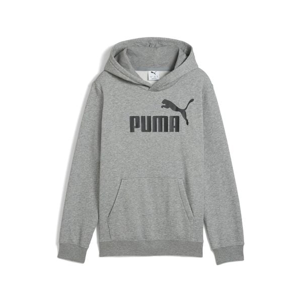 Młodzieżowa polarowa bluza z kapturem ESS z logo No. 1 PUMA. Szara bluzy z kapturem Puma, m, bez wzorów, z polaru, z kapturem, do biegania. Za 149.00 zł.