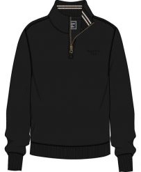Superdry Bluza Essential Serif Logo Half Zip – Relaxed Fit, Czarna. Czarne bluzy bez kaptura Superdry, uniwersalny, bez wzorów, bez kaptura. Za 407.10 zł.
