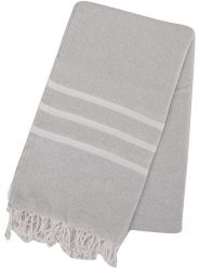 Towel to Go Chusta hammam w kolorze jasnoszaro-białym - 180 x 100 cm rozmiar: onesize. Białe chusty Towel to Go, bez wzorów, z bawełny. Za 60.99 zł.