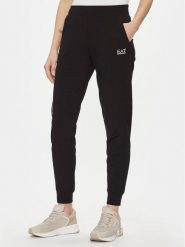 EA7 Emporio Armani Spodnie dresowe 8NTP85 TJTXZ 0203 Czarny Regular Fit. Czarne spodnie dresowe EA7 Emporio Armani, bez wzorów, z bawełny. Za 219.99 zł.