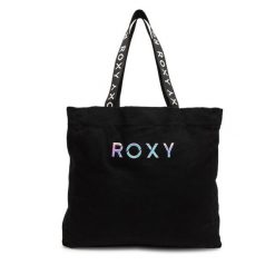 Torebka Roxy. Czarne shopper bag Roxy, bez wzorów, bez dodatków. Za 119.99 zł.