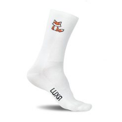Skarpetki Rowerowe LUXA Emoji Fox. Białe skarpetki LUXA, bez wzorów, z elastanu. Za 69.00 zł.