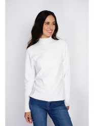 ASSUILI Kaszmirowy sweter w kolorze białym rozmiar: 38. Białe swetry Assuili, bez wzorów, z kaszmiru, klasyczne, bez ramiączek. Za 131.95 zł.