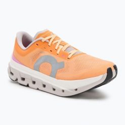 Buty do biegania damskie On Cloudflow 5 tangerine/silver. Brązowe buty do biegania On, bez wzorów, bez zapięcia, do biegania. Za 816.65 zł.