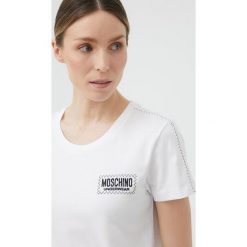 Moschino Underwear t-shirt piżamowy bawełniany kolor biały. Białe piżamy Moschino Underwear, l, bez wzorów, z bawełny, bez kołnierzyka, bez ramiączek. W wyprzedaży za 299.99 zł.
